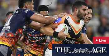 NRL round 12 LIVE: Tigers fight back after early Cowboys’ blitz