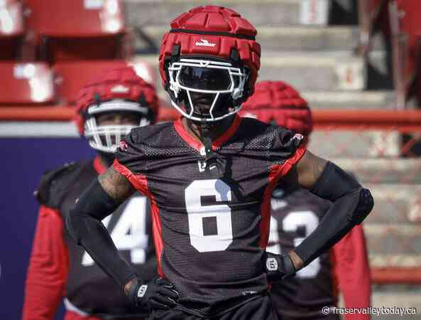 Defensive back Demerio Houston prepared to launch with Calgary Stampeders
