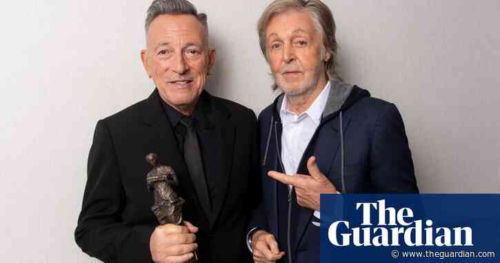 ‘He’s never worked a day in his life!’: Paul McCartney honours Bruce Springsteen at Ivor Novello awards