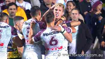 NRL LIVE: Manly on verge of huge upset after star’s first try of season