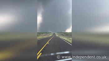 Watch: Tornado tears across horizon in Texas