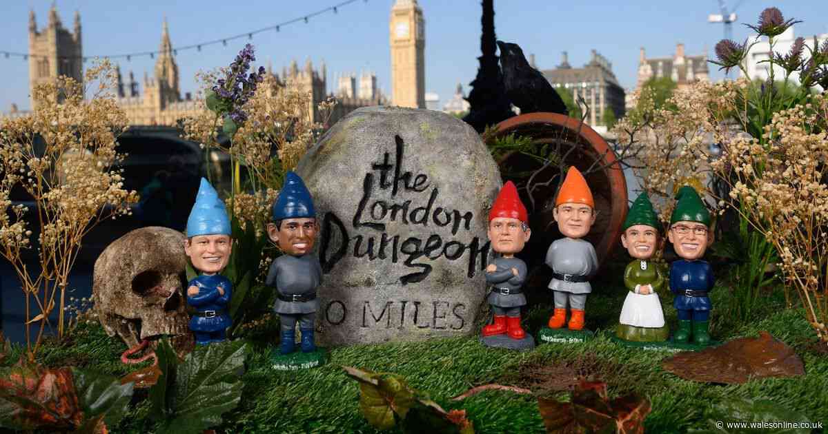 'Party leaders' turn up at London Dungeon for flower show display