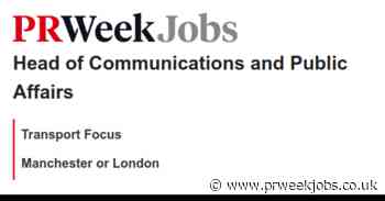 Transport Focus: Head of Communications and Public Affairs
