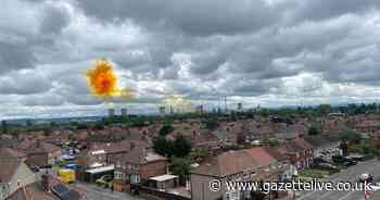 Orange cloud seen hovering over Billingham as fire crews attend scene