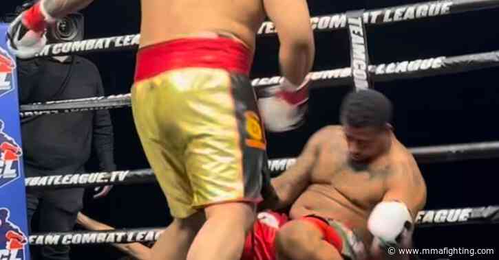 Video: Ex-UFC heavyweight Greg Hardy folded up after brutal knockout in boxing match