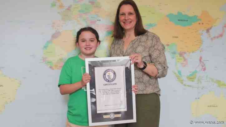 Evansville third-grader sets Guinness World Record