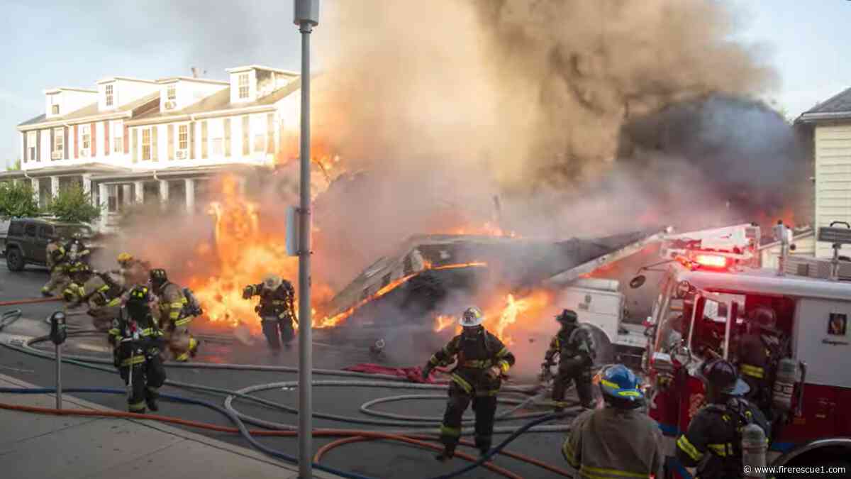 Watch: Pa. firefighters narrowly avoid being caught in collapse
