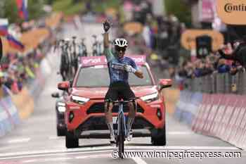 Vendrame wins Giro stage with a downhill attack and Pogacar leads with one big stage left