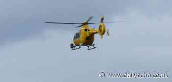 Why was a yellow helicopter flying around Southampton?