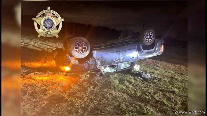 3 arrested for Denham Springs vehicle burglaries; one vehicle flipped as driver did donuts