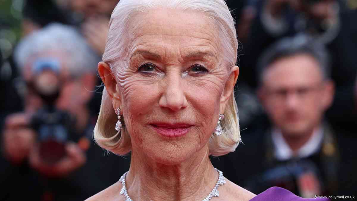 Helen Mirren leads the glamour in a sweeping purple gown as she's joined by a shimmering Andie MacDowell at The Most Precious of Cargoes premiere during the Cannes Film Festival