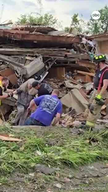Woman rescued from rubble of home after destructive tornado