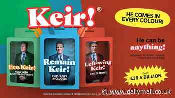 He comes in every colour! Keir Starmer lampooned for his 'flip-flop' opinions as the Tories release adverts likening the Labour leader to a toy doll
