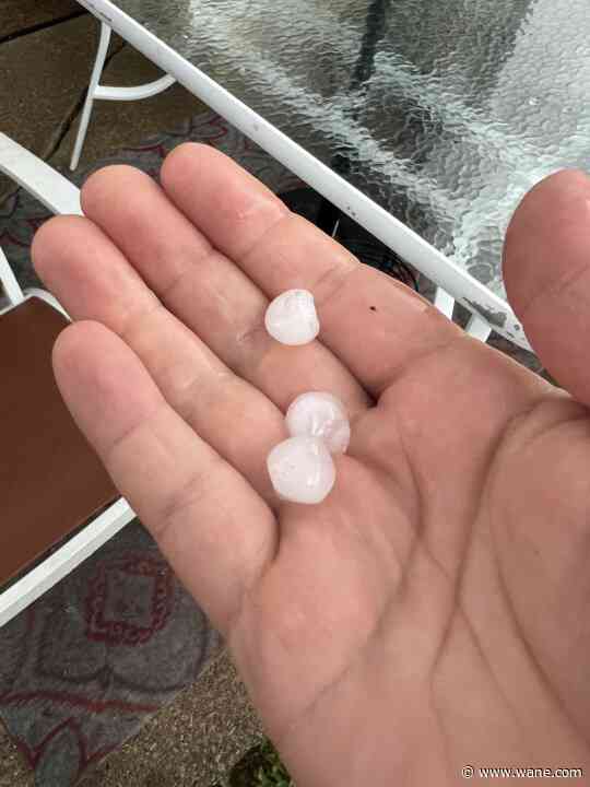 Weather videos capture hail falling and high winds Friday night