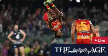 AFL 2024 round 11 LIVE updates: Blues dominate possession, lead Suns as Johnston’s backflip wows fans