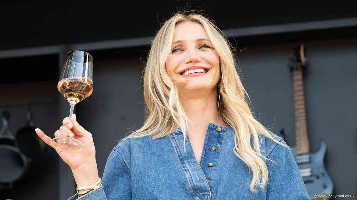 Cameron Diaz, 51, looks radiant as she speaks on stage at 2024 BottleRock Music Festival in Napa... two months after secretly welcoming baby son