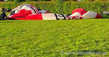 Hot-air balloon crash lands on playing fields in Kingswood