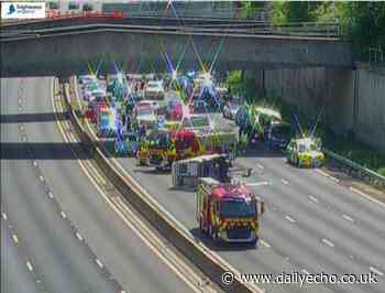 Crash on the M27 due to flipped campervan causes delays