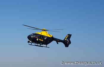 Police helicopter searches over Brighton after report of knifeman