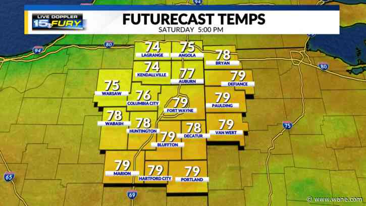 Late sunshine with a severe weather chance on Sunday