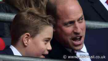William takes eldest son George to Wembley for FA Cup final that Man Utd look set to win