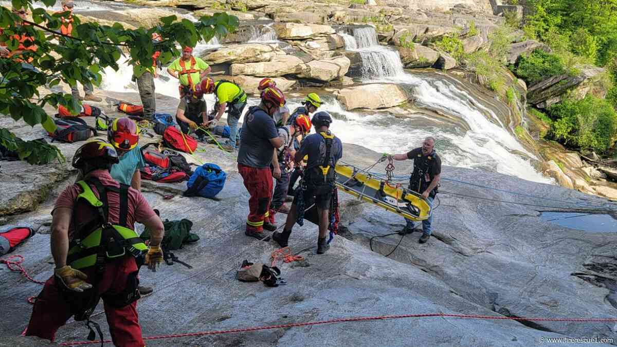 Conn. first responders rescue man in 40-foot fall at waterfall