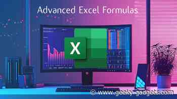 How to use MS Excel advanced formulas for data analysis