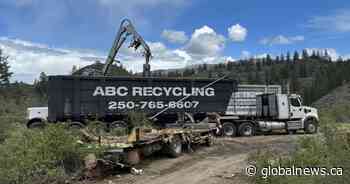 Forest clean-up group tackles massive illegal dumpsite near Okanagan Falls
