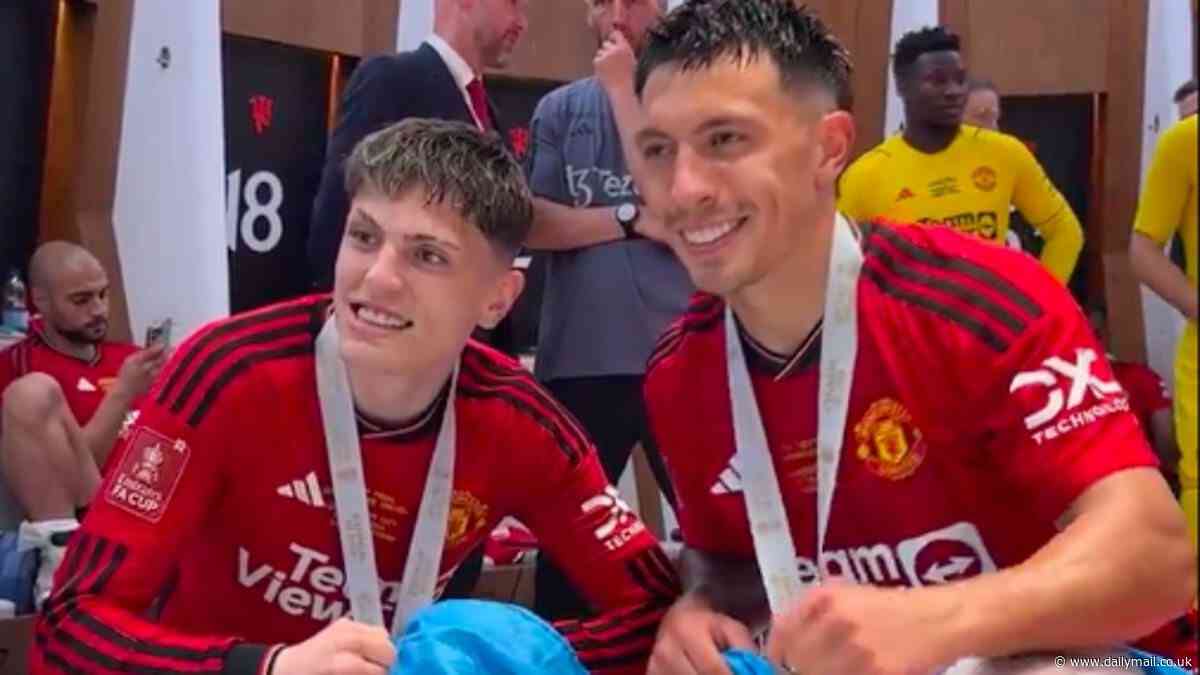 INSIDE Manchester United's FA Cup celebrations: Wembley hero Mainoo hailing 'G.O.A.T Amadinho', a boozy bus ride after victory, WAGS join players at after-party and a call to arms from Harry Maguire