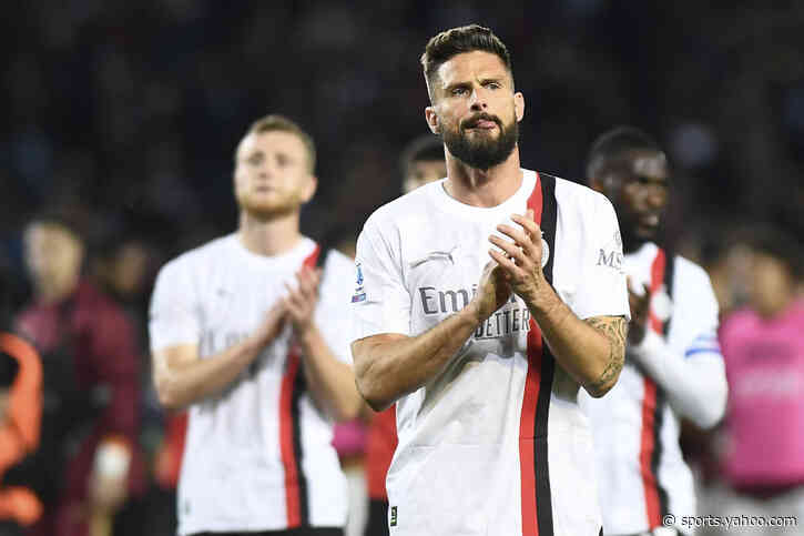 Giroud scores in his last AC Milan match on a night of farewells at San Siro