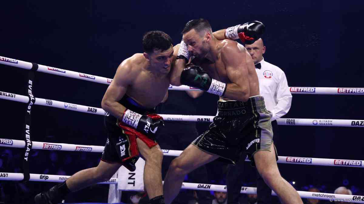 Jack Catterall defeated Josh Taylor by unanimous decision Saturday night in Leeds, England.