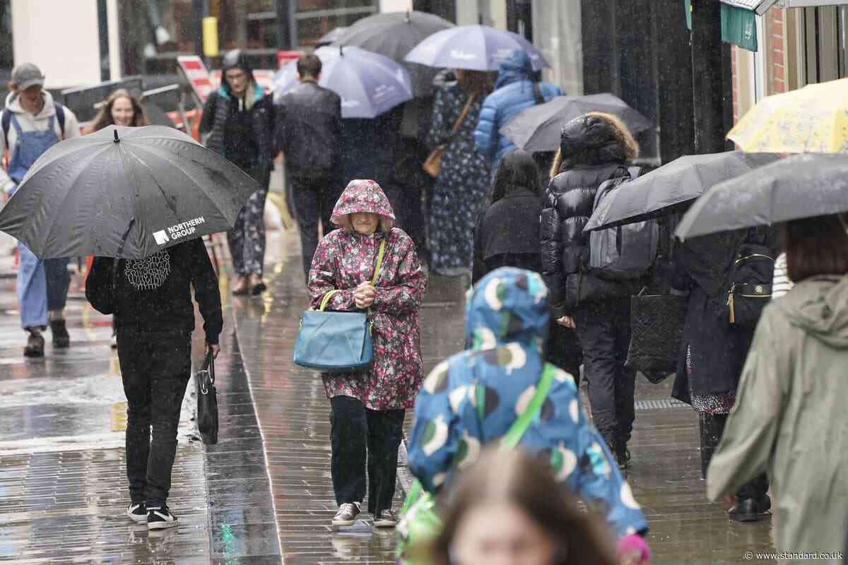Heavy downpours on the way with thunderstorms set to lash England and Wales