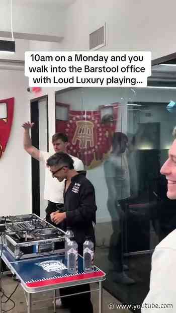 They were still recovering from the weekend 🍻 Loud Luxury at Barstool Sports