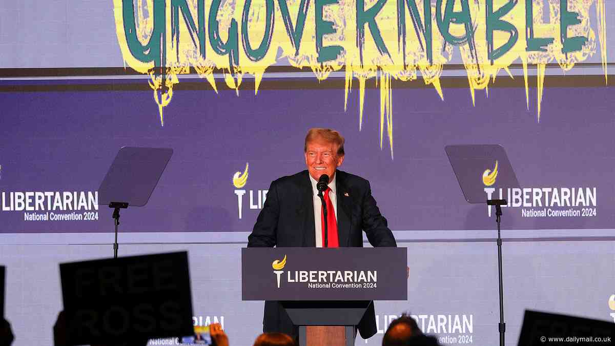 Trump is BOOED and screamed at through Libertarian National Convention speech - especially when he begged for votes