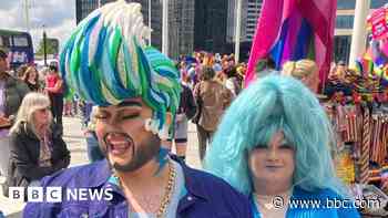 Pride parade makes its way through city
