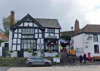 Shop in black and white Herefordshire village is for sale