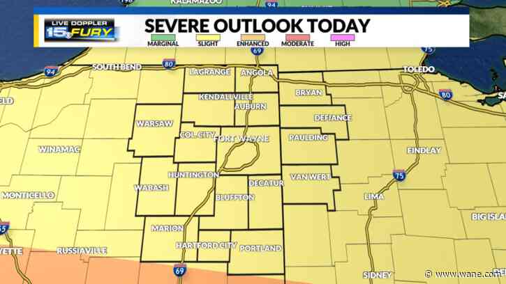 Strong to severe storm potential this afternoon