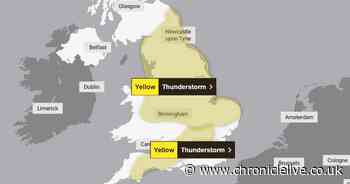Met Office weather warning issued as thunderstorms and flooding to hit North East