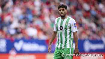 Real Betis defender Chadi Riad set to undergo Crystal Palace medical on Monday ahead of proposed £14m transfer to Selhurst Park