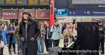 Channel 4's The Piano with Claudia Winkleman filmed at Liverpool Lime Street
