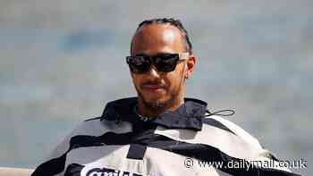 Lewis Hamilton makes a bold fashion statement in an oversized co-ord as he arrives at the paddock on a scooter ahead of the F1 Grand Prix in Monaco