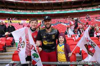 Saints fans head into Wembley Stadium for playoff final