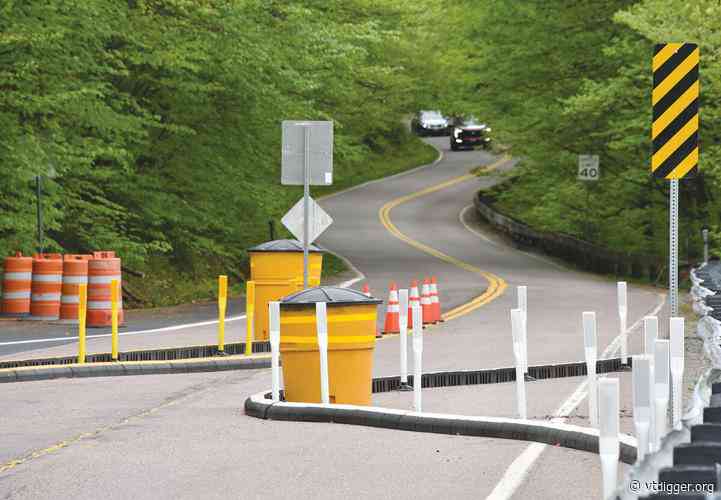 Barriers meant to prevent truck stuckages at Smugglers Notch get tested right away