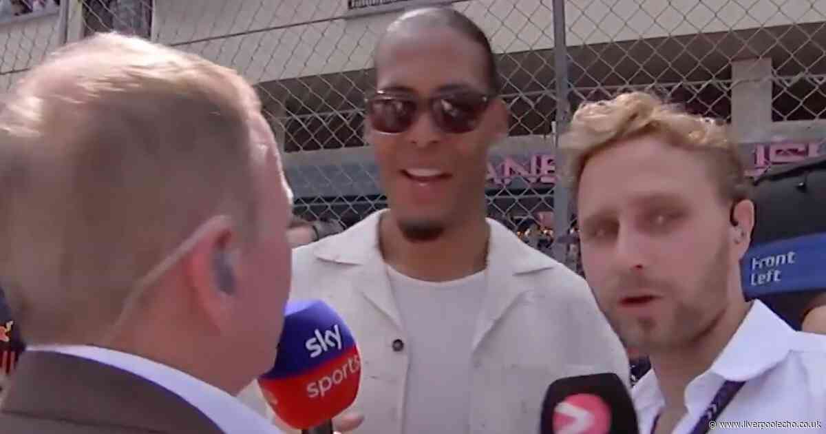 Martin Brundle gatecrashes Virgil van Dijk interview in hilarious Formula 1 Monaco GP moment