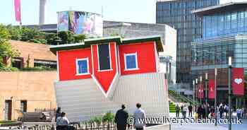 Upside down house arrives in Liverpool ONE