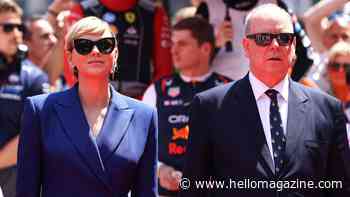 Princess Charlene wows in spectacular waist-cinching jumpsuit for rare public appearance with Prince Albert
