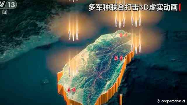 Con una animación, China simula bombardeo contra Taiwán