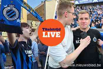 LIVE TITELSTRIJD. Feest barst los in Brugge na titel van Club, spelers vieren op het veld met de fans