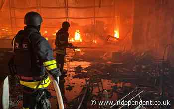 Ukraine-Russia news – live: Seven remain missing after deadly attack on Kharkiv supermarket kills 14