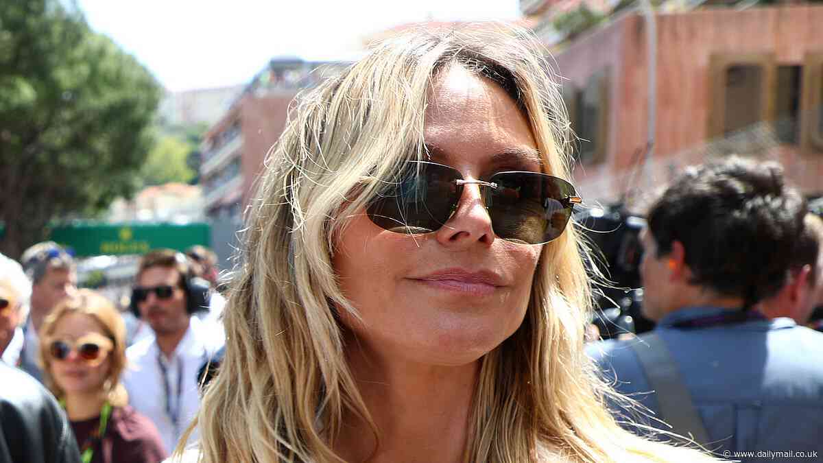 Heidi Klum is seen with her billionaire businessman ex Flavio Briatore as he joins the model and their daughter  Leni at the Monaco Grand Prix